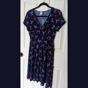 Kaileigh Arnett Faux Wrap Knit Dress